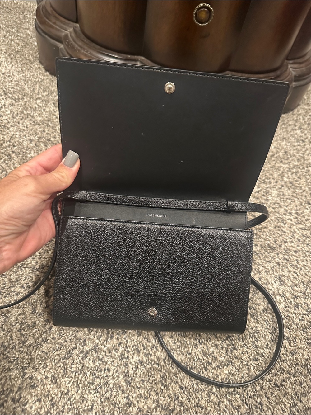 Balenciaga Black Pebbled Leather Crossbody - Picture 4 of 13